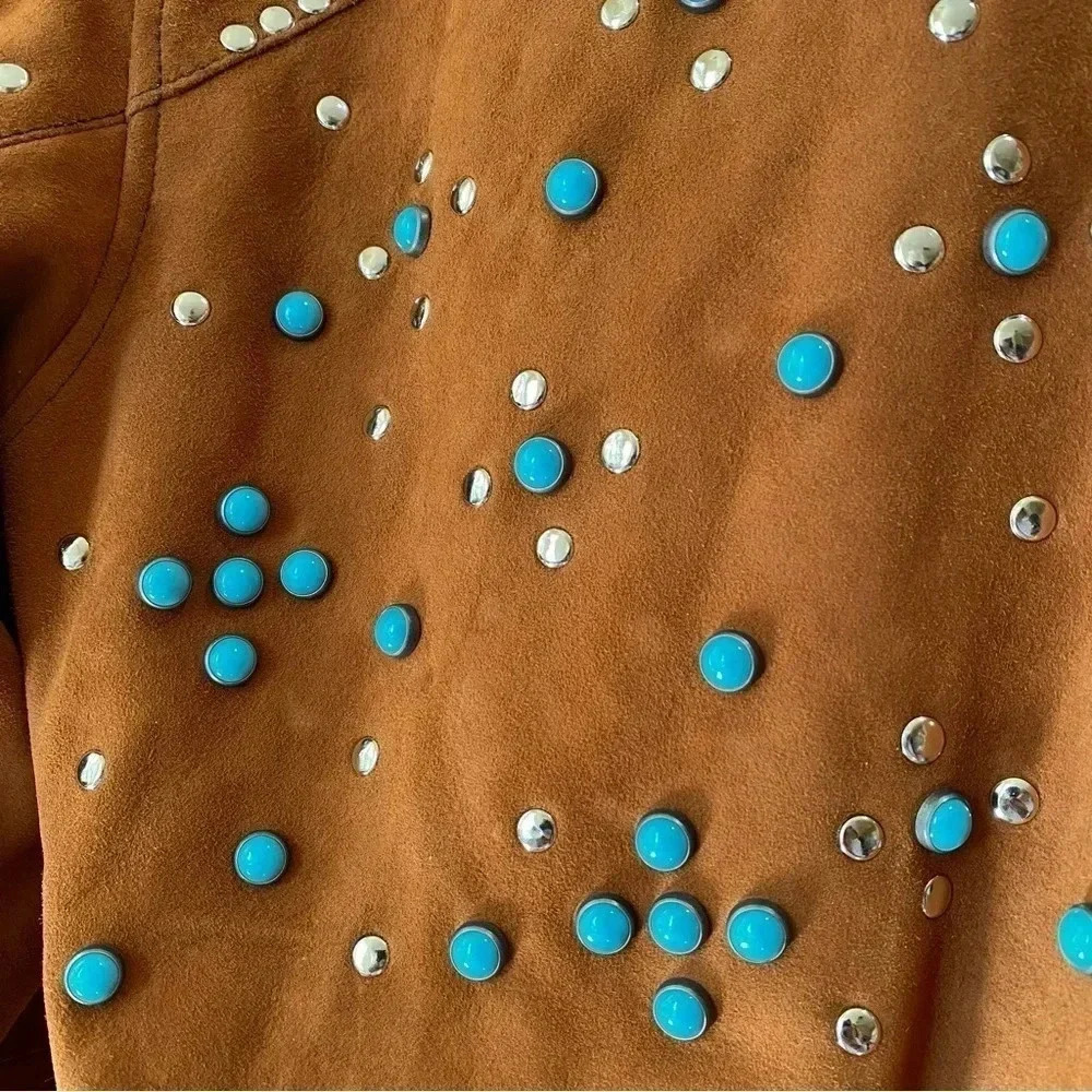 NWT Free People Dan Cassab Ennio Suede Jacket Brown Small - Picture 10 of 17